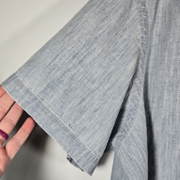 Ralph Lauren Men’s XXL Chambray Short Sleeve‎ Shirt Light Blue Casual - Picture 4 of 10